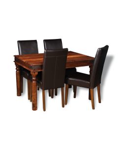 Small Jali Dining Table & 4 Barcelona Chairs