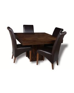 Mango 160cm Dining Table & 6 Rollback Chairs