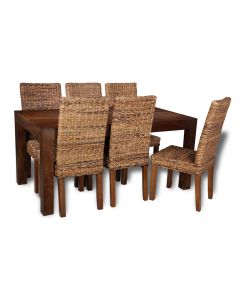 Mango Wood 160cm Dining Table & 6 Havana Chairs