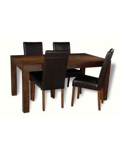 Mango Wood 160cm Dining Table & 4 Barcelona Chairs