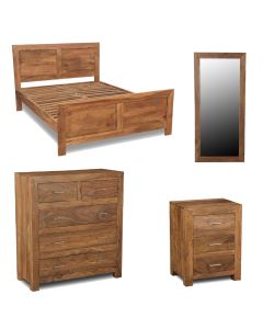Cube Natural Double Bedroom Set 1