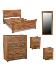 Cube Natural Double Bedroom Set 2