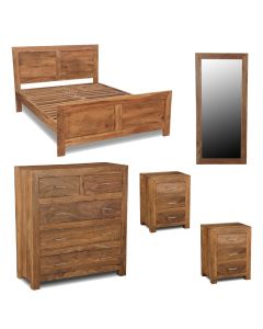 Cube Natural King Size Bedroom Set 5