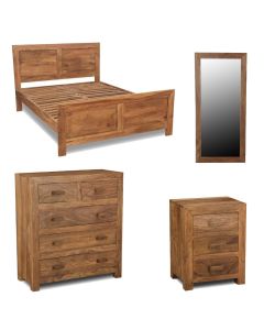 Cuba Natural Double Bedroom Set 1