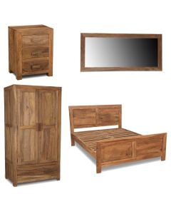 Cuba Natural King Size Bedroom Set 6