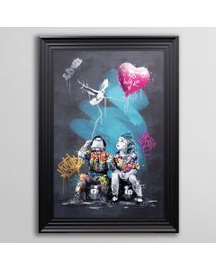 No War Graffiti Framed Art - In Stock