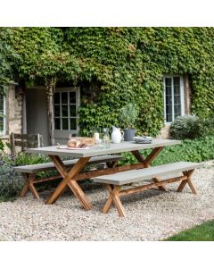 Oasis Table & Bench Set Large Natural