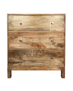 Inset Light Mango Chest of Drawers 