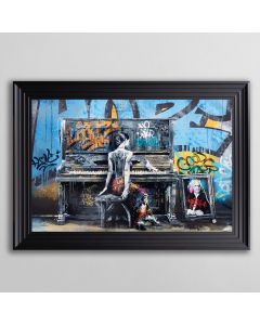 Pianist Graffiti Framed Art - Due 9th May