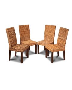 Set of 4 Havana Rattan Dining Chairs - In Stock