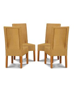 Lloyd Loom Natural Dynamo Dining Chairs x4 - In Stock
