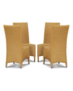 Lloyd Loom Natural Madera Dining Chairs x4 - In Stock