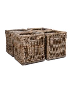 Set of 4 Rattan Wicker Baskets