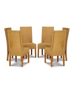 Lloyd Loom Natural Dynamo Dining Chairs x6 - In Stock