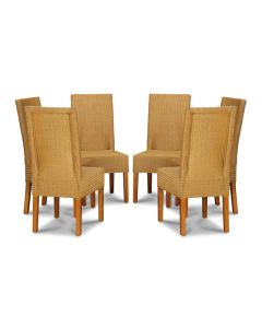 Lloyd Loom Natural Dynamo Dining Chairs x6 - In Stock