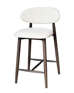 Scandi Cream Velvet Bar Stool - Due Late June