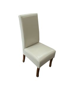Ex Display Cream Leather Madrid Dining Chair (T207)