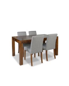 160cm Dakota Dining Table and 4 Milan Dining Chairs
