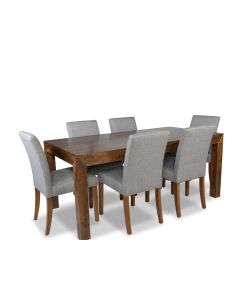 The Dakota 180cm Dining Table & 6 Milan Fabric Chairs