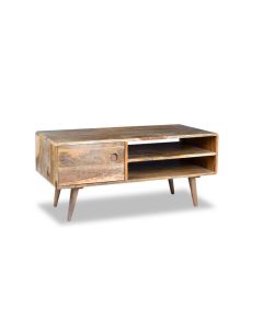 Light Vintage Mango 100cm TV Unit - In Stock