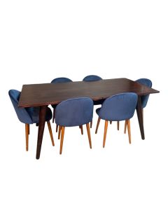 Vintage Mango 180cm Dining Table & 6 Zena Dining Chairs