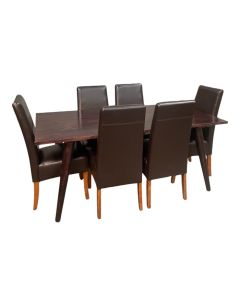 Vintage Mango 180cm Dining Table & 6 Madrid Dining Chairs