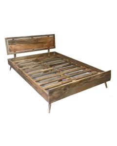 Light Vintage Mango King Size Bed - In Stock