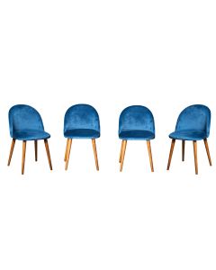 Set of 4 Zena Velvet Chairs