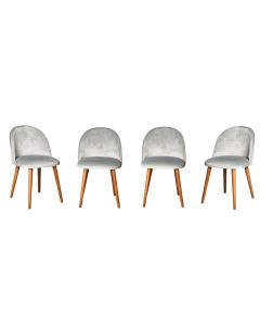 Set of 4 Zena Velvet Chairs