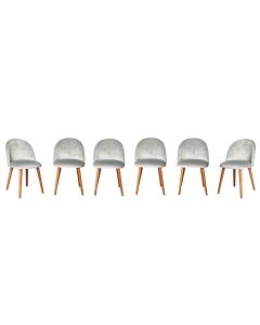 Set of 6 Zena Velvet Chairs