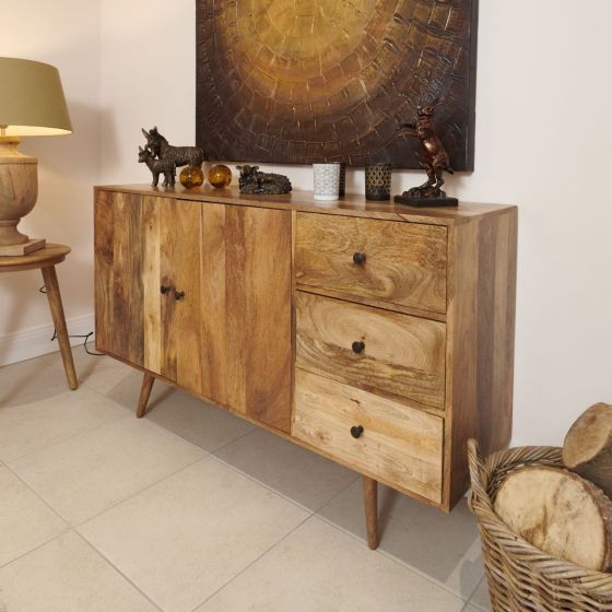 Light Retro Chic Large Sideboard