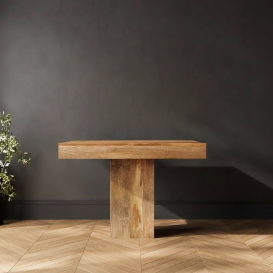 Light Dakota 90cm Cube Dining Table - In Stock