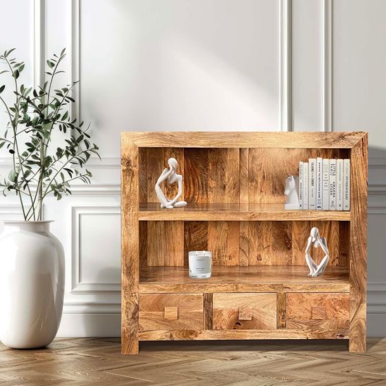 Light Dakota 110cm Low Bookcase - In Stock