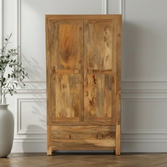 Light Dakota Double Wardrobe - In Stock 
