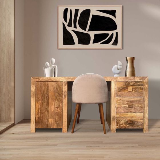 Light Dakota 160cm Office Desk - In Stock 