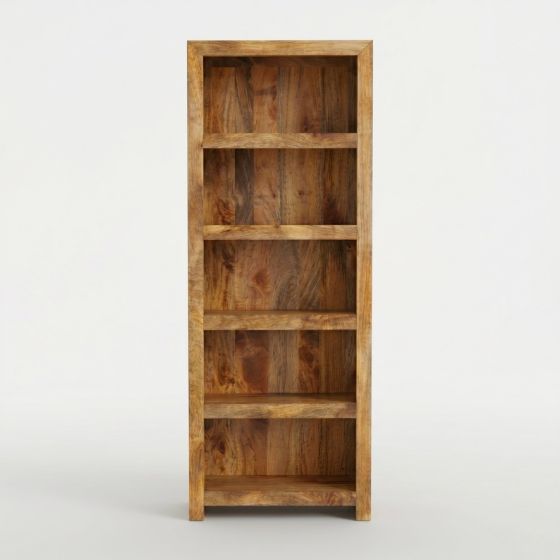 Light Mango Wood 76cm Bookcase - In Stock