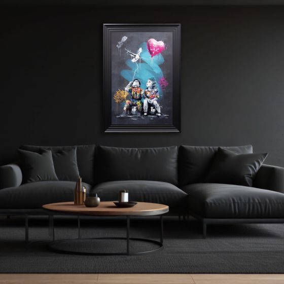 No War Graffiti Framed Art - In Stock