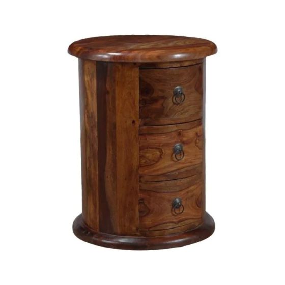 Jali Sheesham 42cm 3 Drawer Drum
