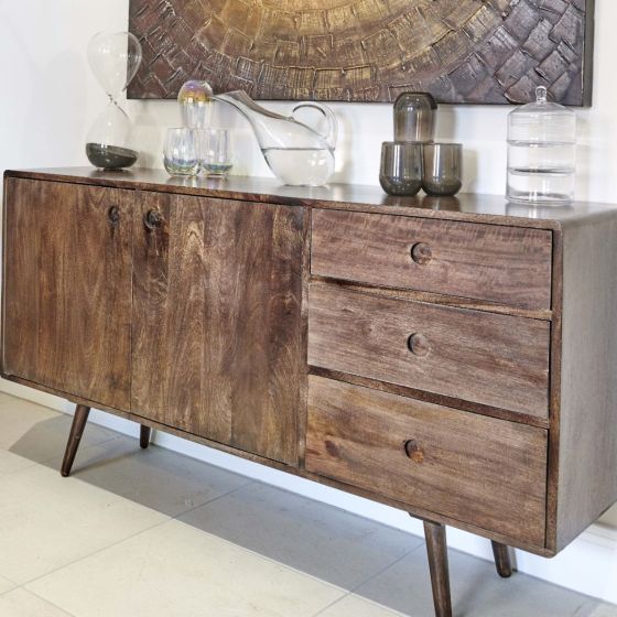 Large Vintage Mango Sideboard