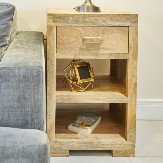 Light Mango Wood Side Table