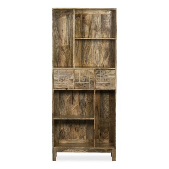 Inset Mango Light Bookcase