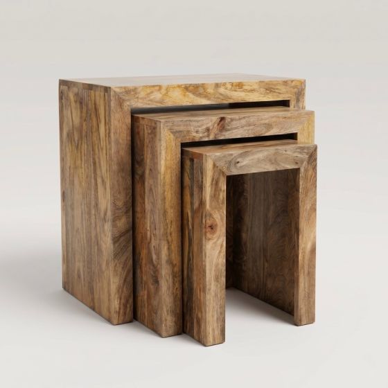 Light Dakota Mango Wood Chunky Nest