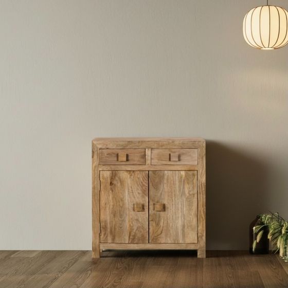 Oak Stain Dakota 85cm Shoe Cupboard - In stock