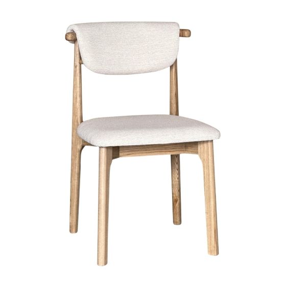 Cebu Cream Boucle Oak Dining Chair (Light Legs) - Due 14th December