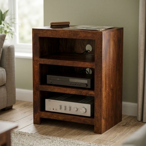 Dakota Mango Wood 60cm Small Hi-Fi Unit - Due 27th October