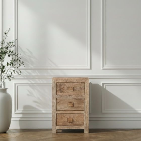 Oak Stain Dakota 50cm Chest of Drawers - In Stock