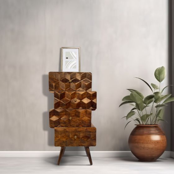 Geo Mango Chest of Drawers Large