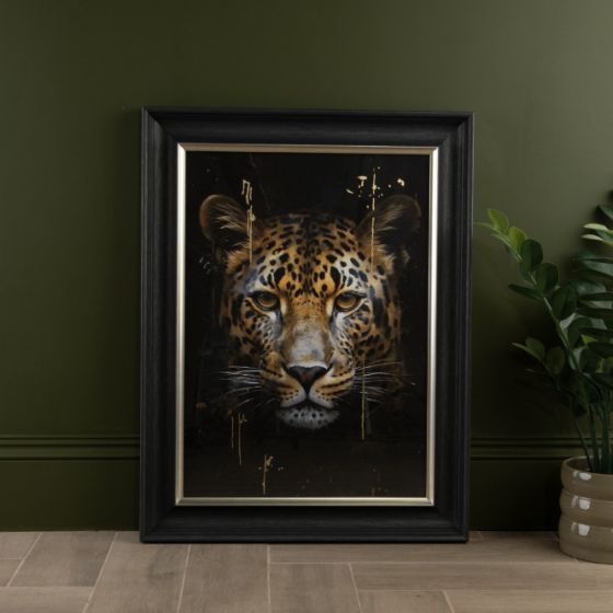 Golden Leopard Framed Art 