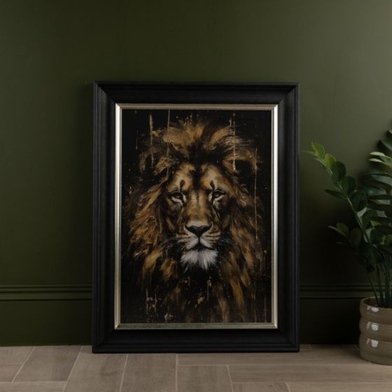 Golden Lion Framed Art 