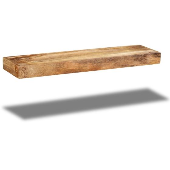 Light Mango Wood Medium Floating Shelf